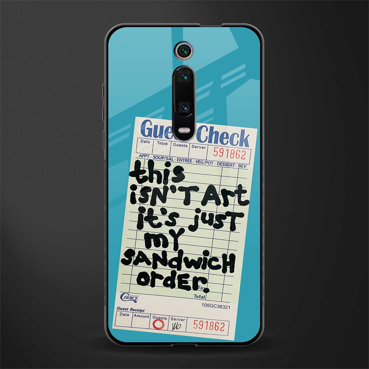 sandwich order glass case for redmi k20 image