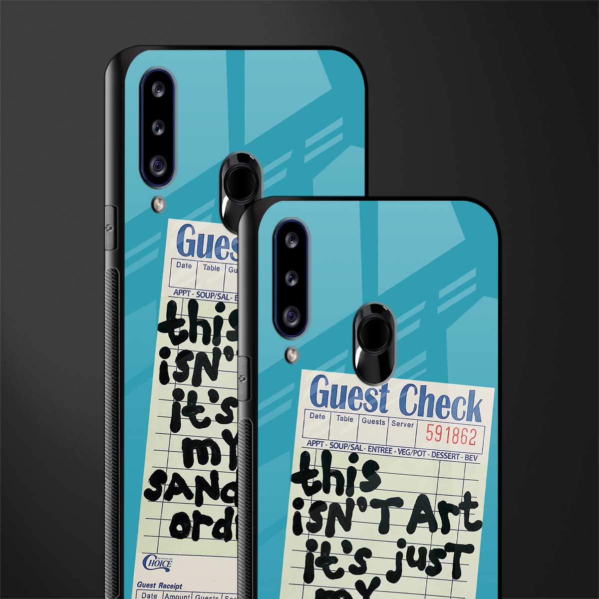 sandwich order glass case for samsung galaxy a20s image-2