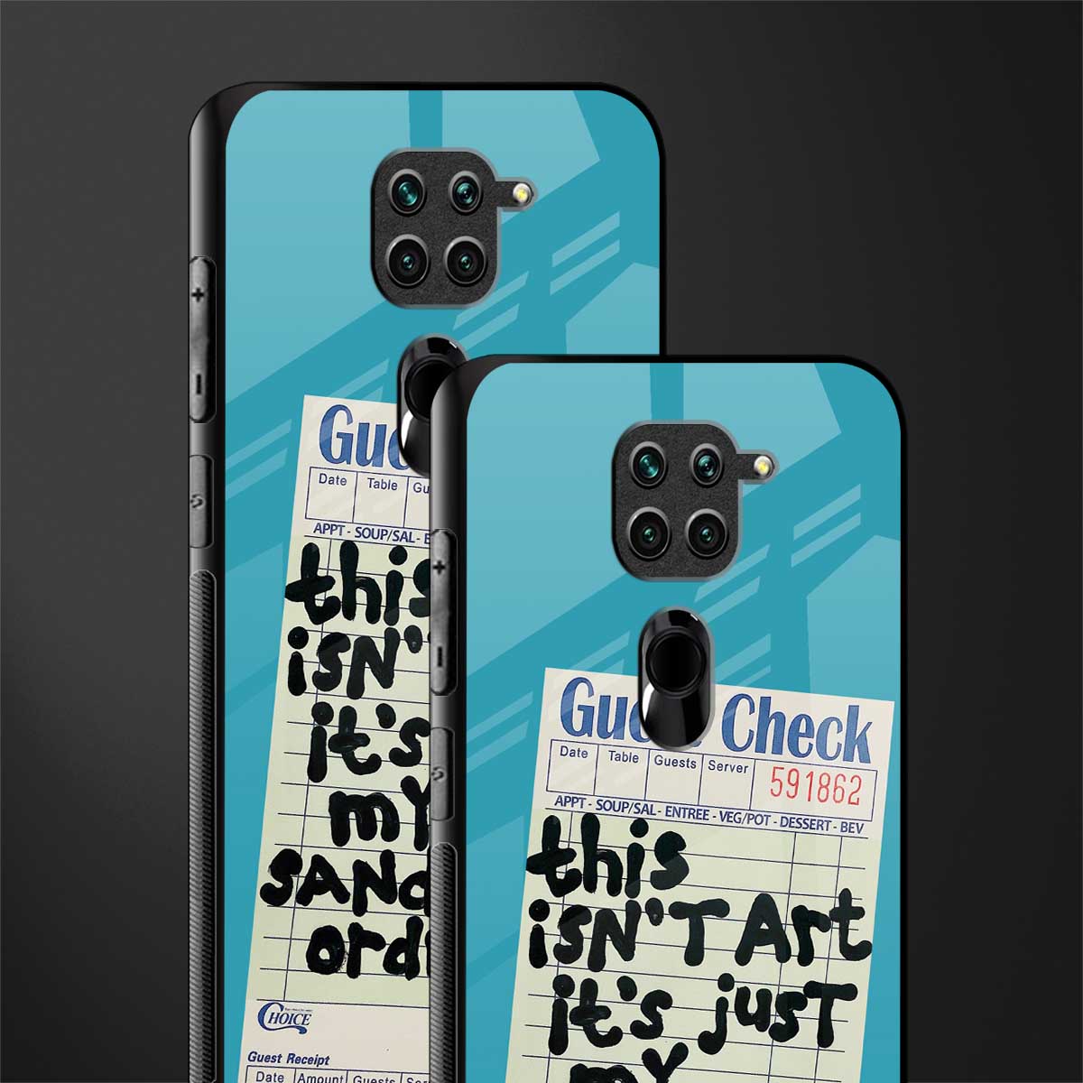 sandwich order glass case for redmi note 9 image-2