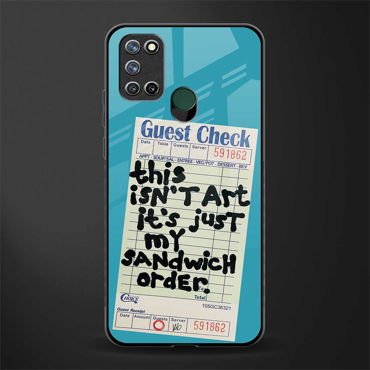 sandwich order glass case for realme 7i image