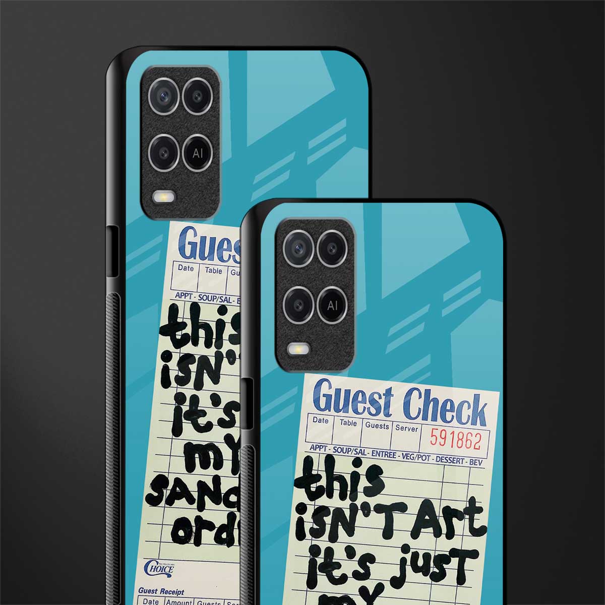 sandwich order glass case for oppo a54 image-2