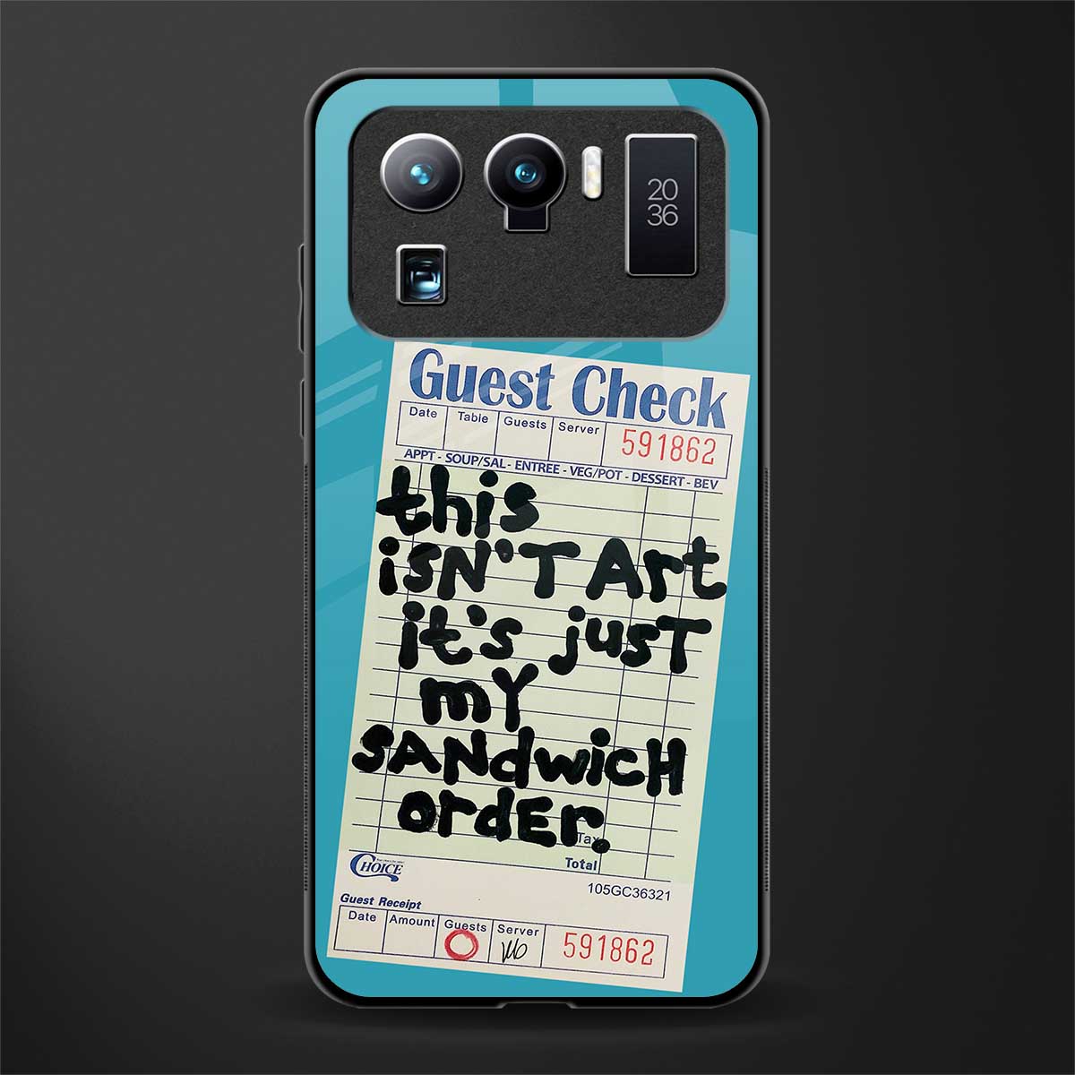 sandwich order glass case for mi 11 ultra 5g image