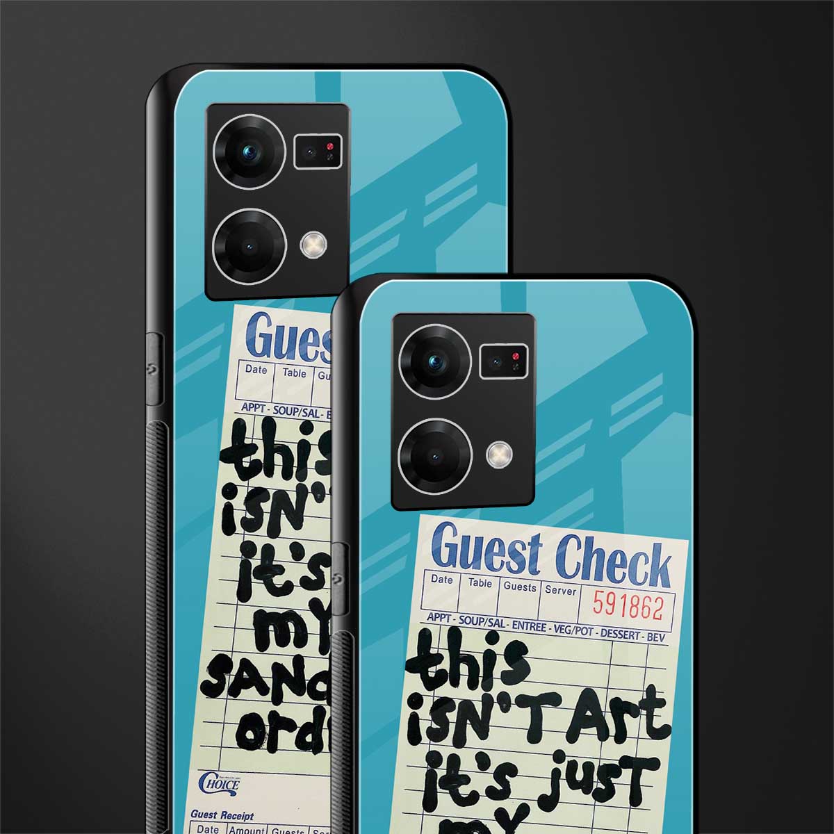 sandwich order back phone cover | glass case for oppo f21 pro 4g