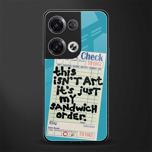 sandwich order back phone cover | glass case for oppo reno 8