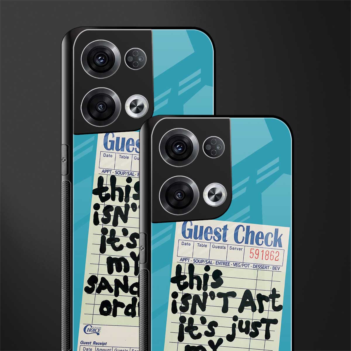 sandwich order back phone cover | glass case for oppo reno 8 pro