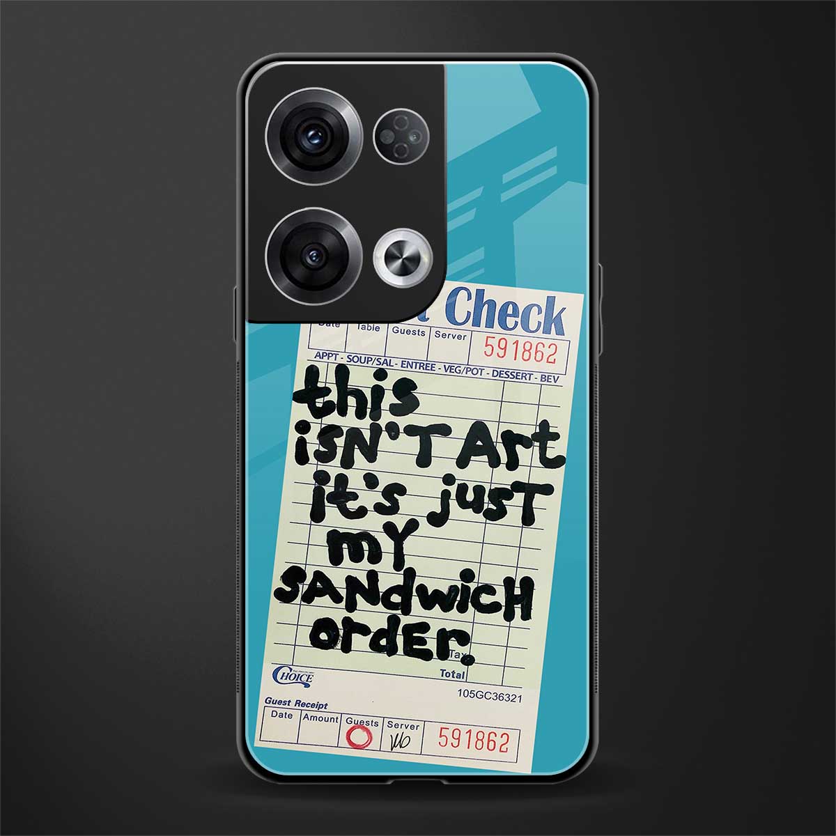 sandwich order back phone cover | glass case for oppo reno 8 pro
