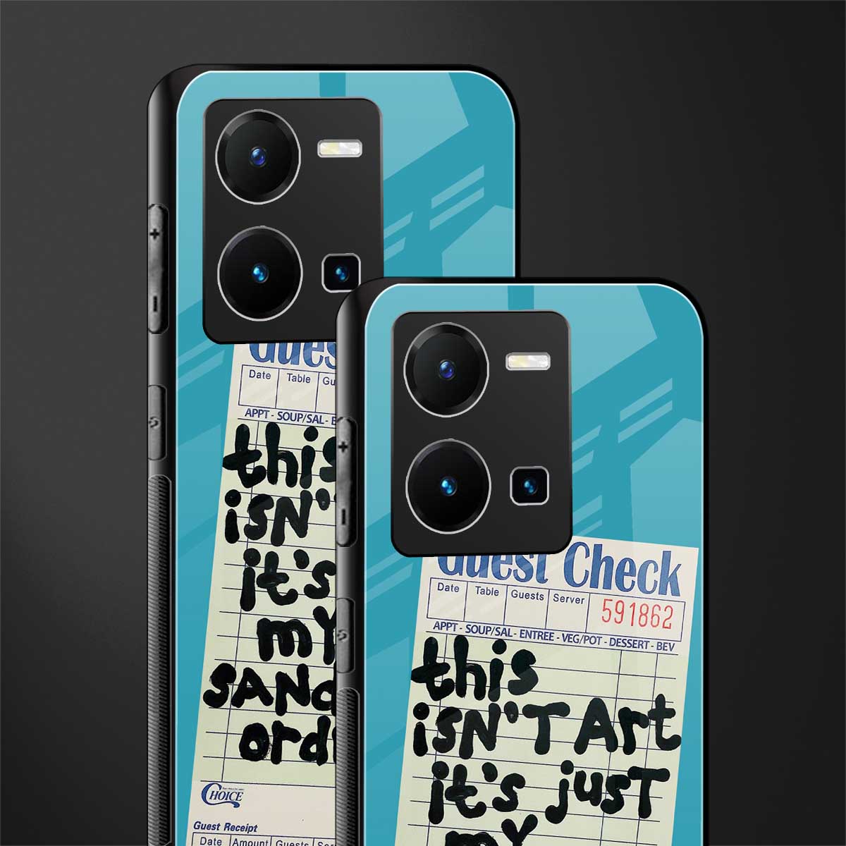 sandwich order back phone cover | glass case for vivo y35 4g