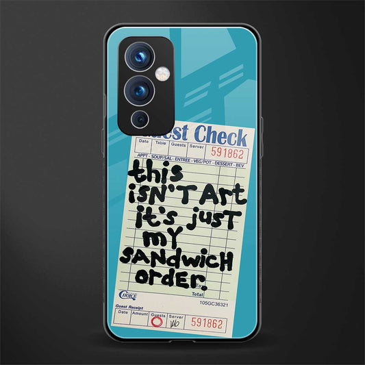 sandwich order back phone cover | glass case for oneplus 9