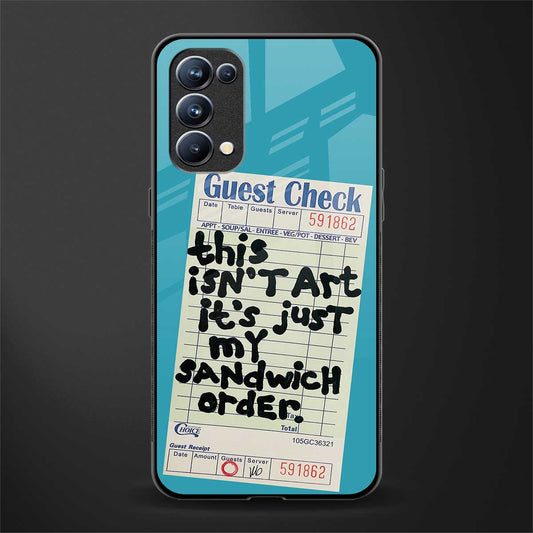 sandwich order back phone cover | glass case for oppo reno 5