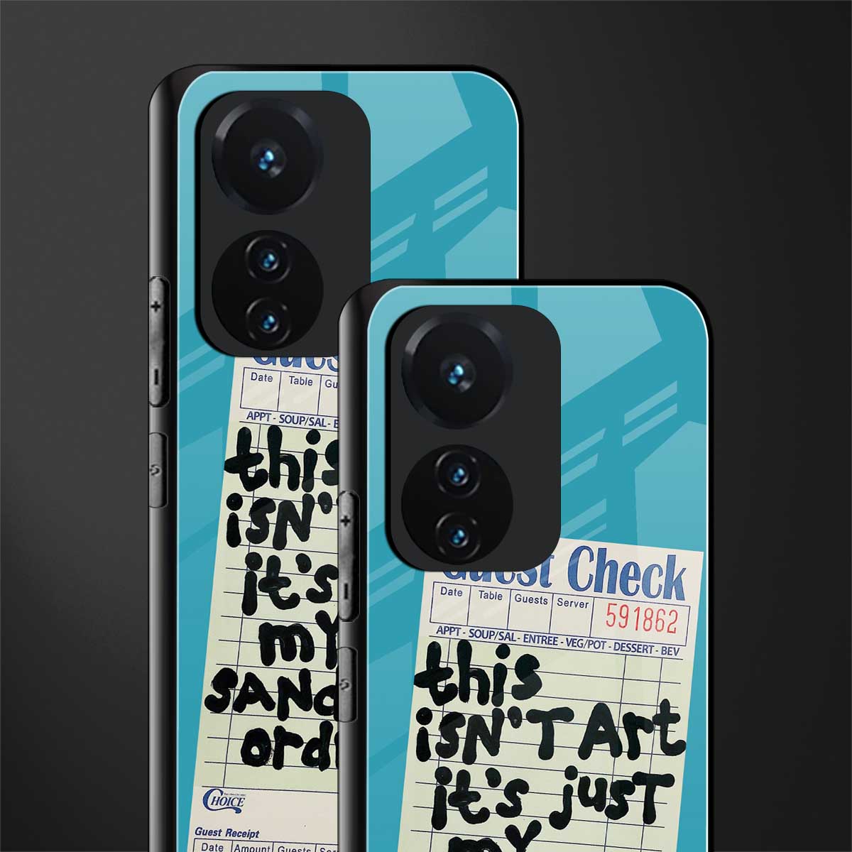 sandwich order back phone cover | glass case for vivo t1 44w 4g