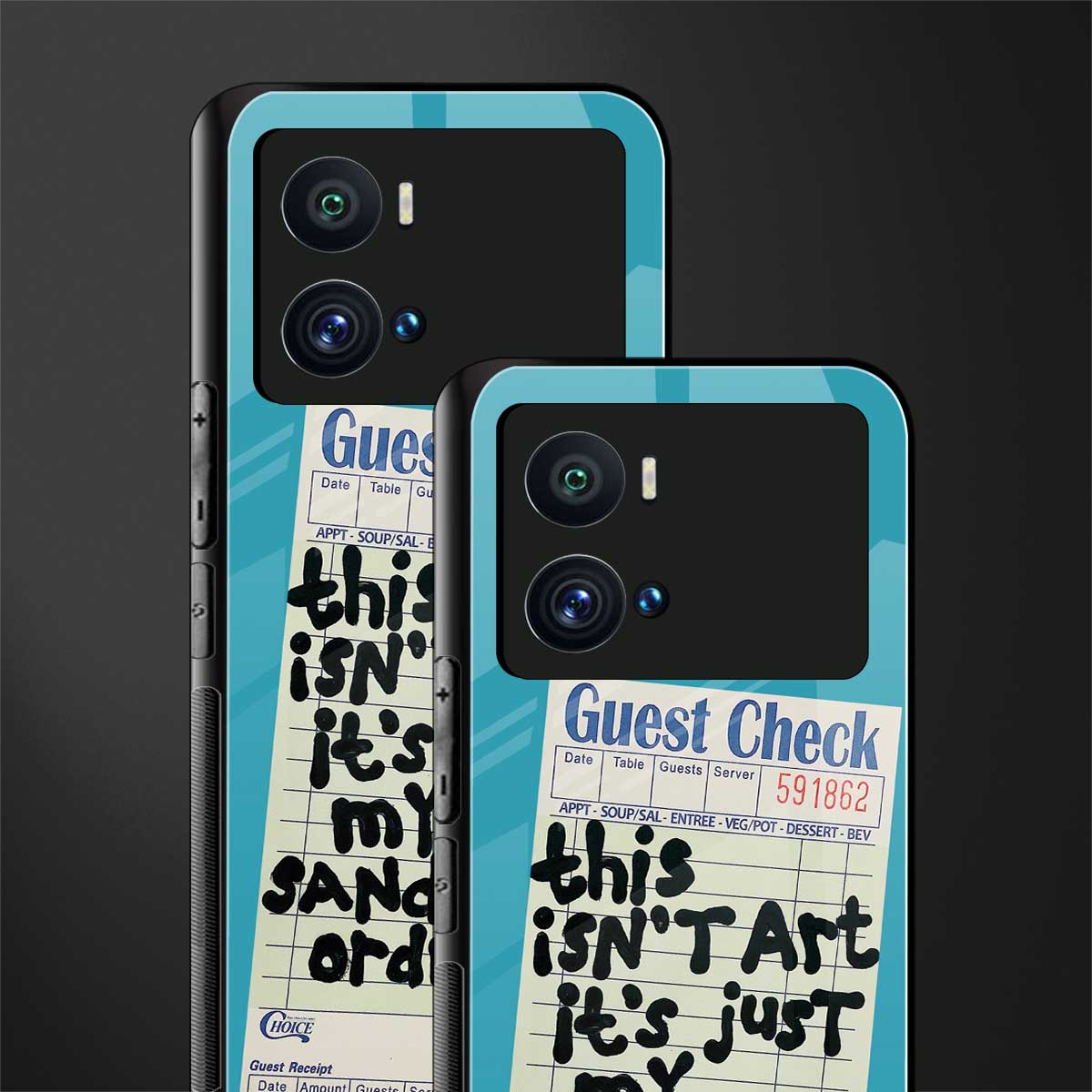 sandwich order back phone cover | glass case for iQOO 9 Pro