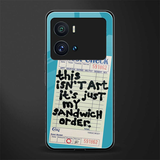 sandwich order back phone cover | glass case for iQOO 9 Pro