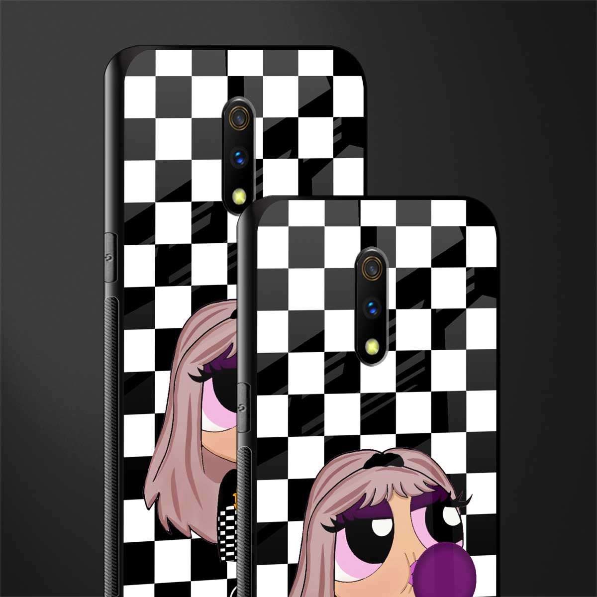 sassy chic powerpuff girls glass case for oppo k3 image-2