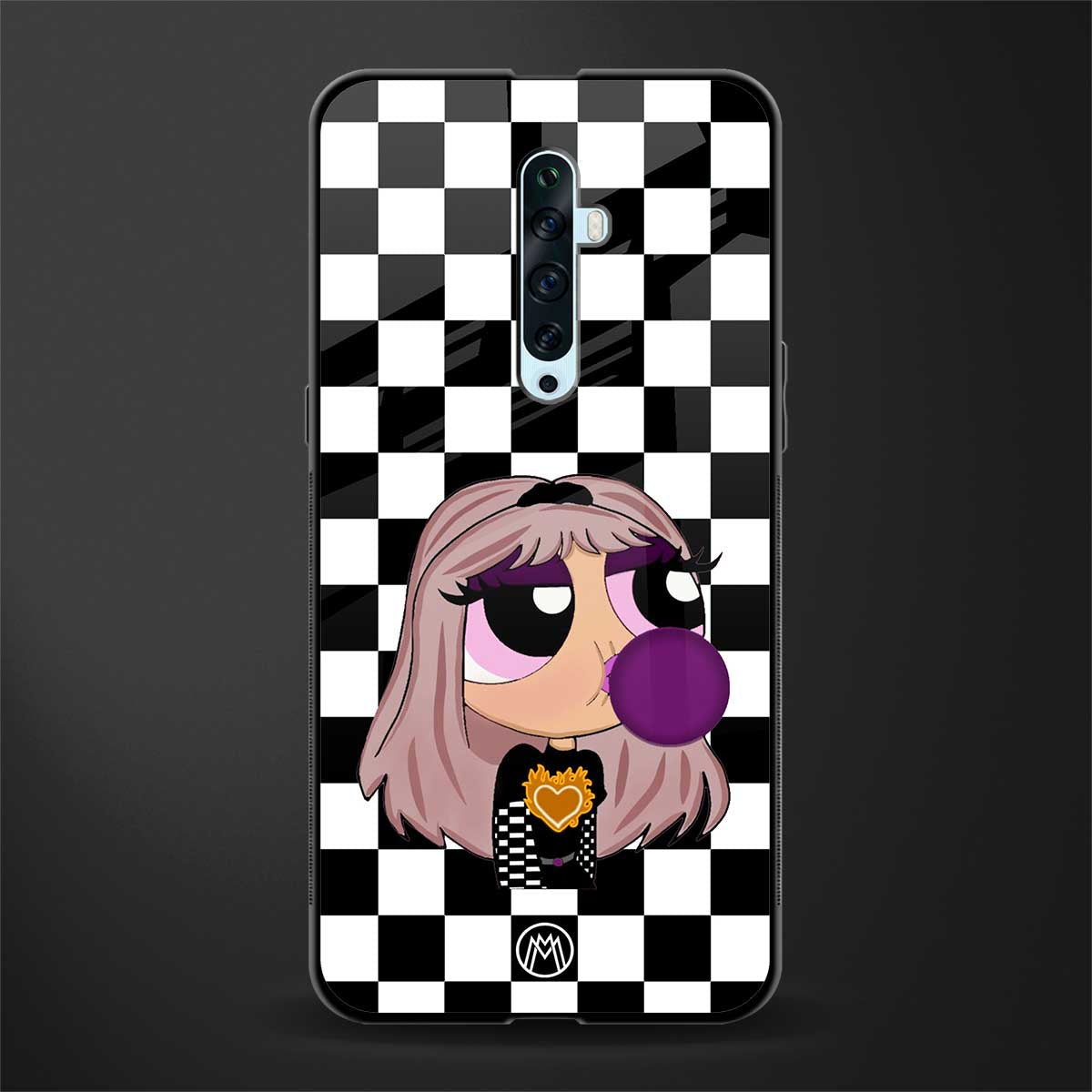 sassy chic powerpuff girls glass case for oppo reno 2z image