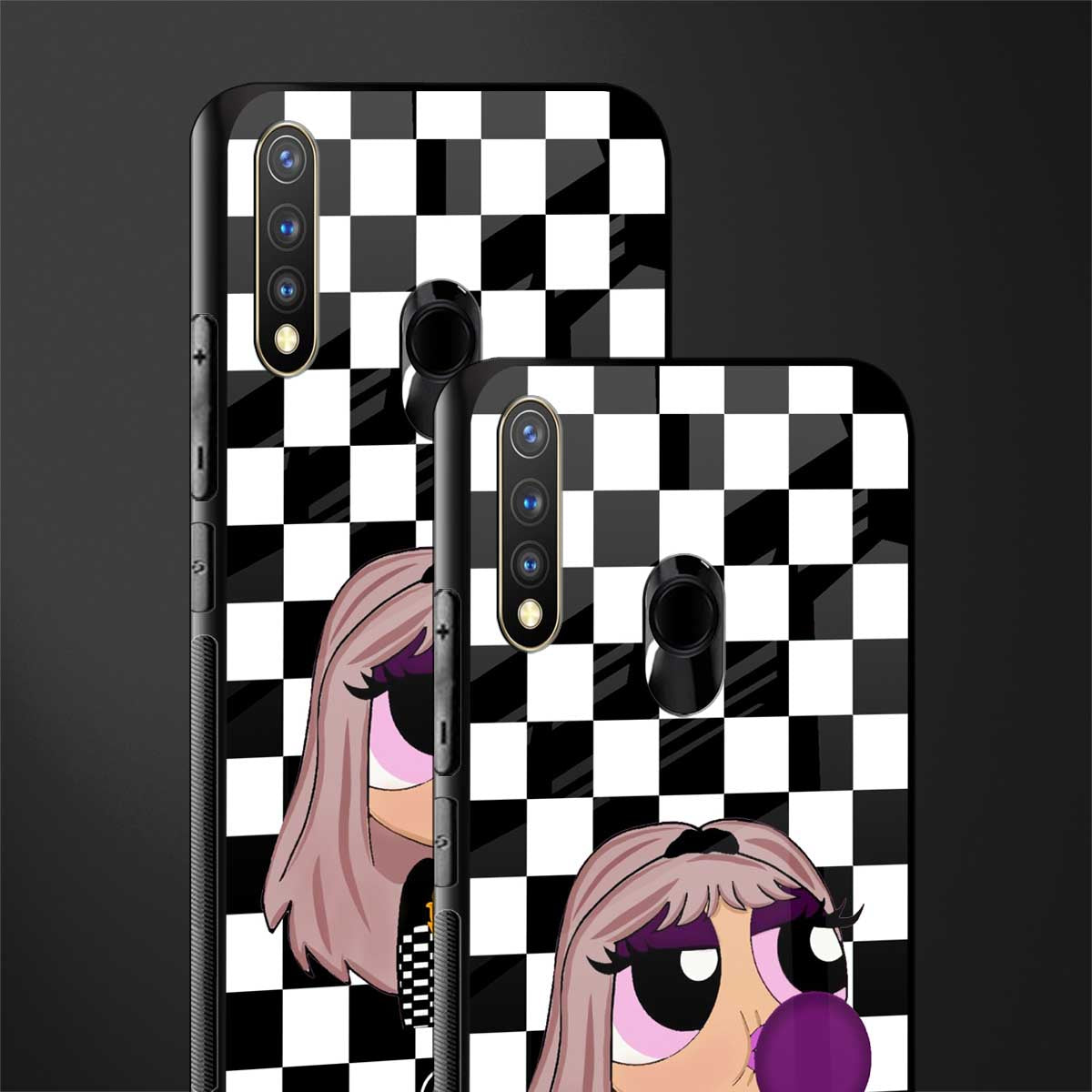 sassy chic powerpuff girls glass case for vivo u20 image-2