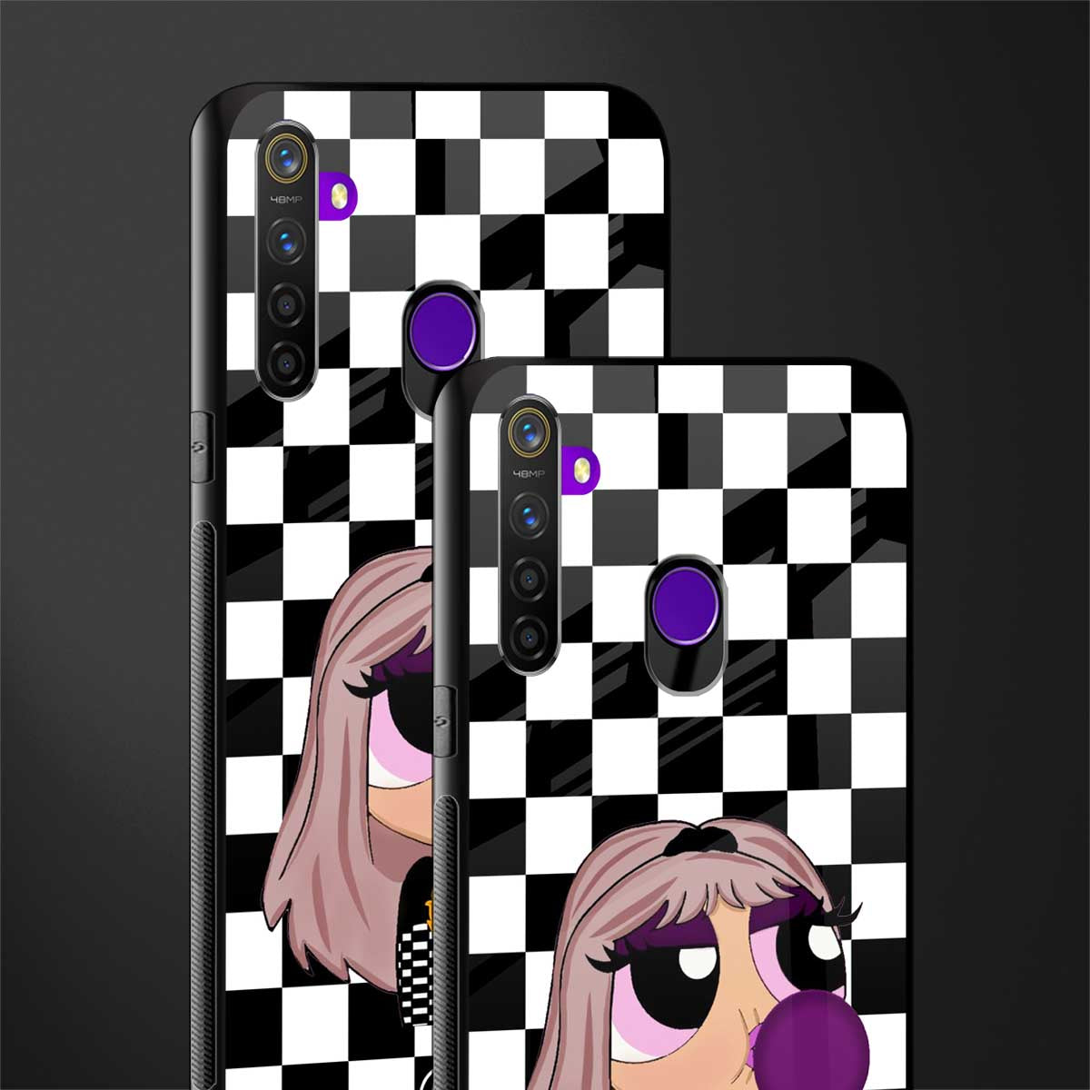 sassy chic powerpuff girls glass case for realme 5s image-2
