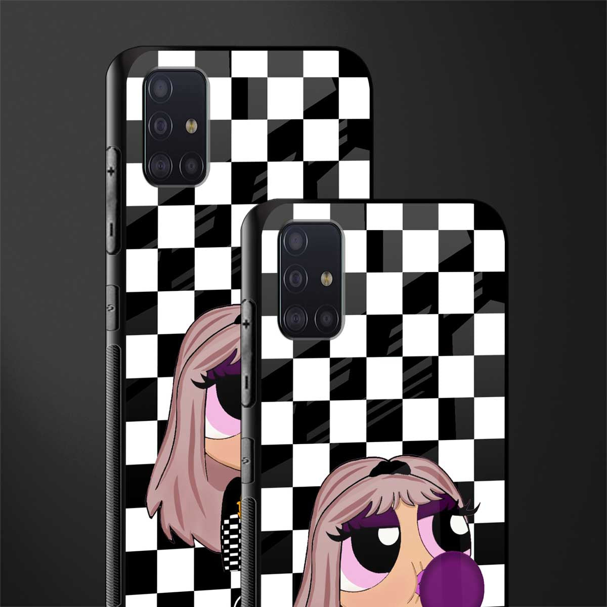 sassy chic powerpuff girls glass case for samsung galaxy a71 image-2