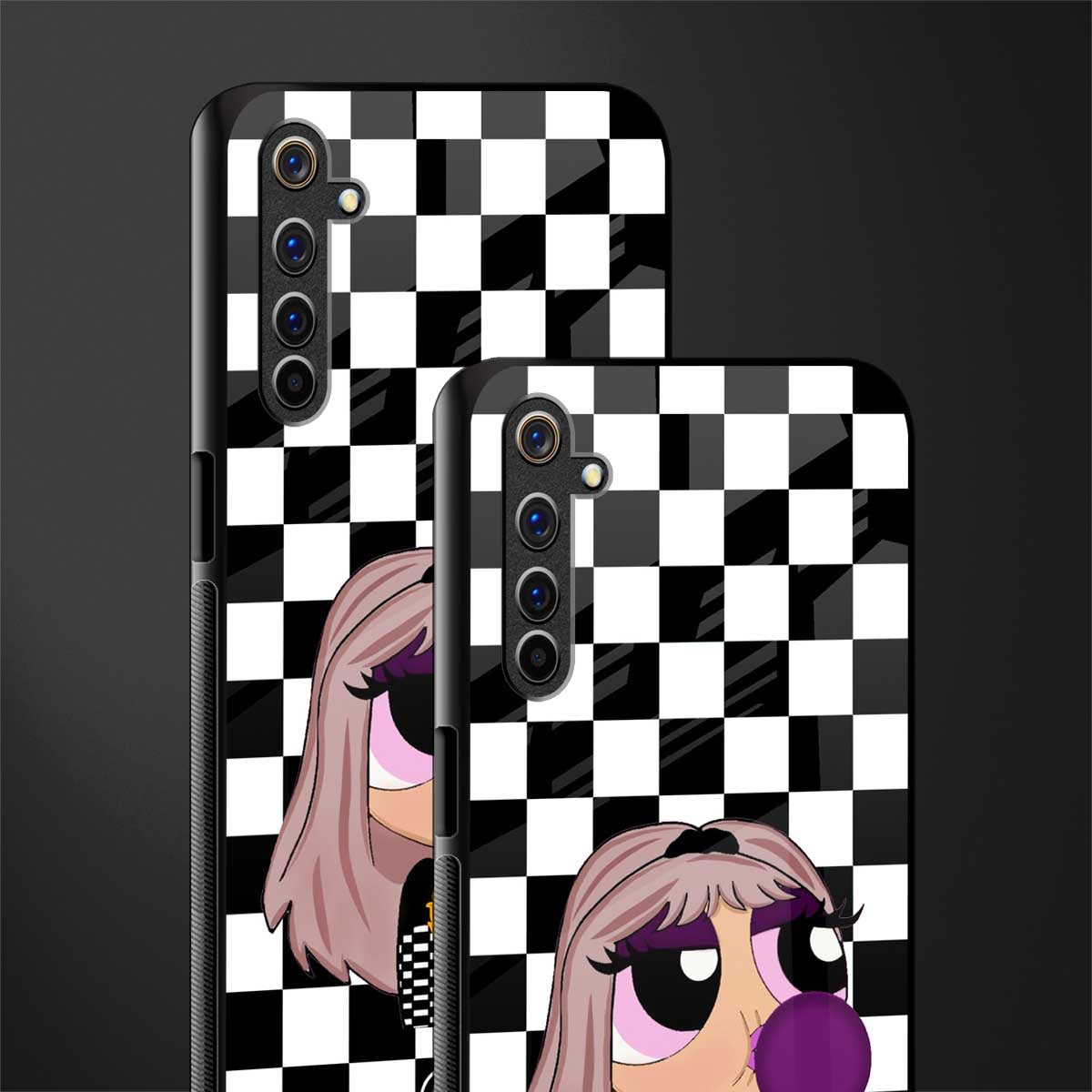 sassy chic powerpuff girls glass case for realme 6i image-2