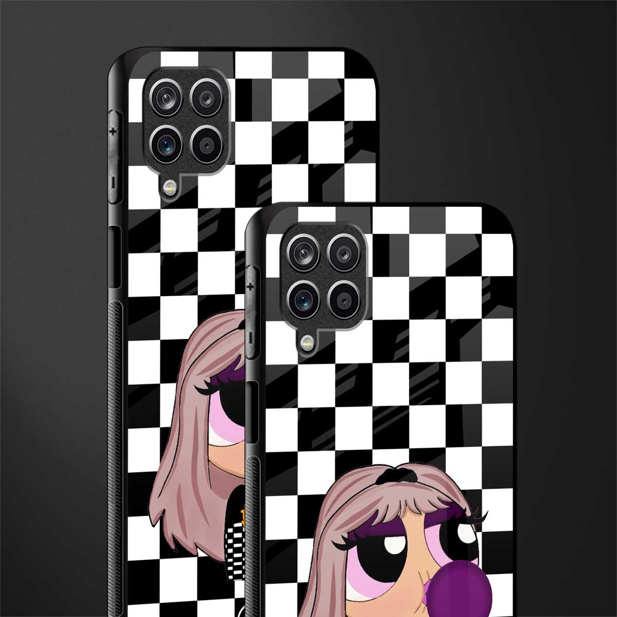 sassy chic powerpuff girls back phone cover | glass case for samsung galaxy a22 4g