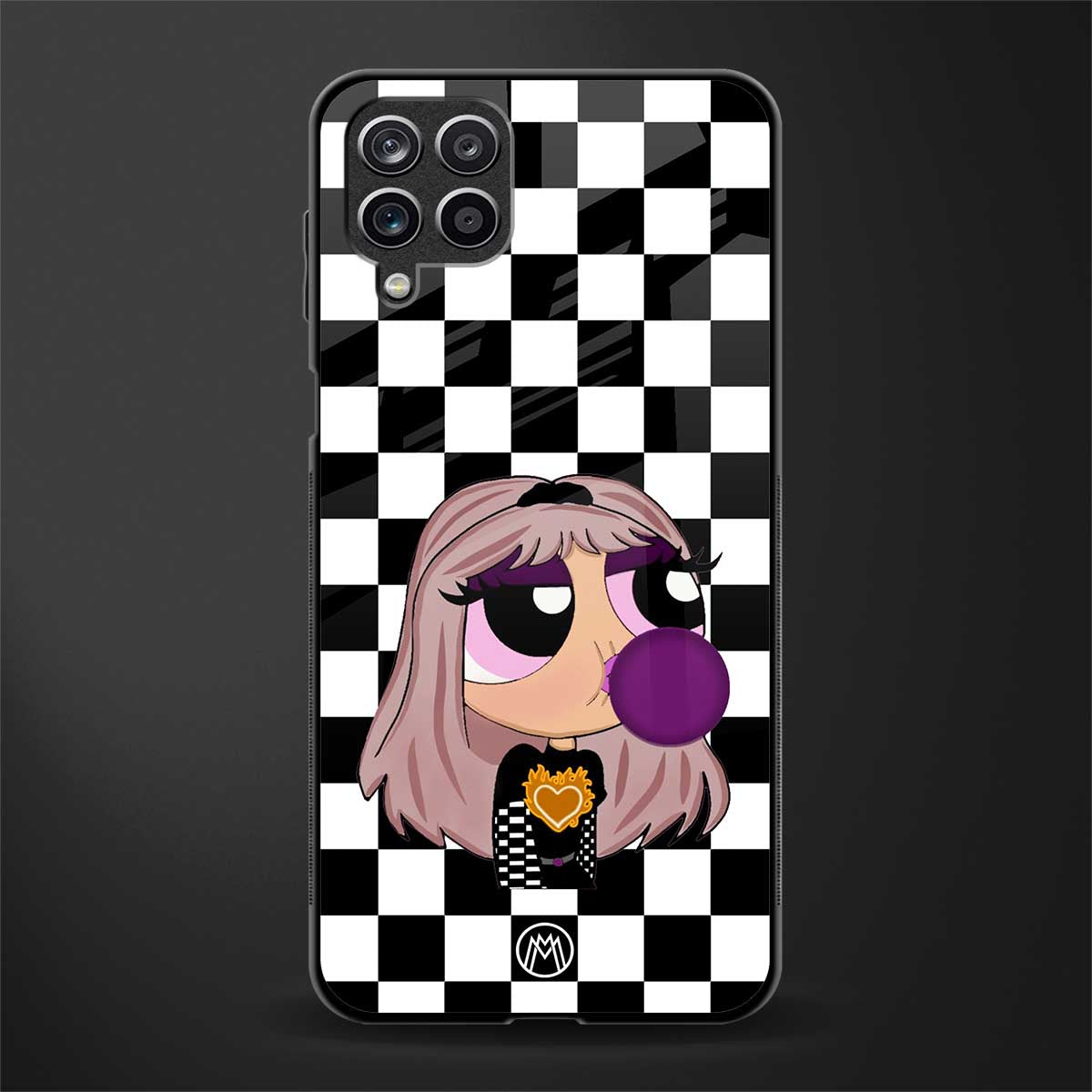sassy chic powerpuff girls back phone cover | glass case for samsung galaxy a22 4g