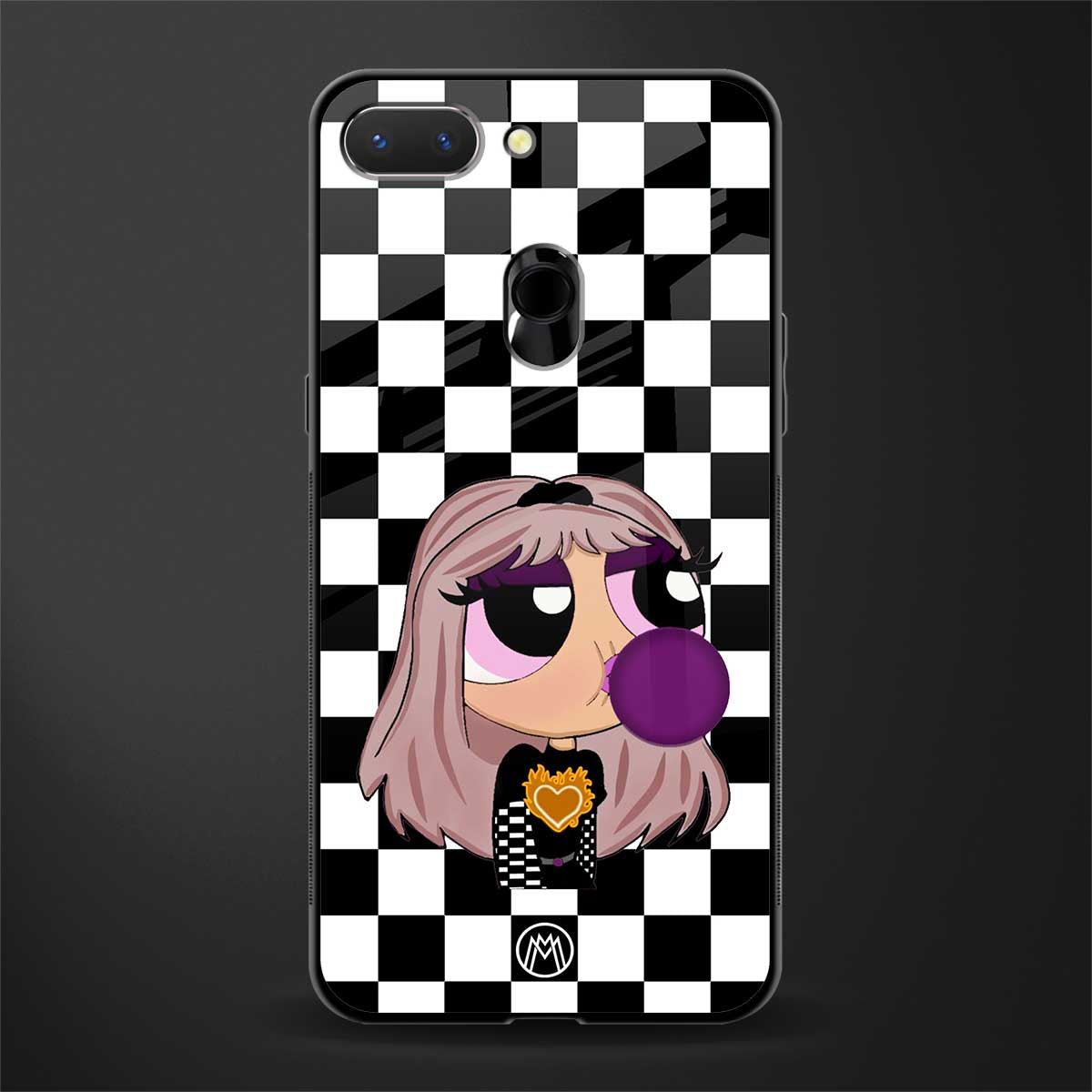 sassy chic powerpuff girls glass case for oppo a5 image