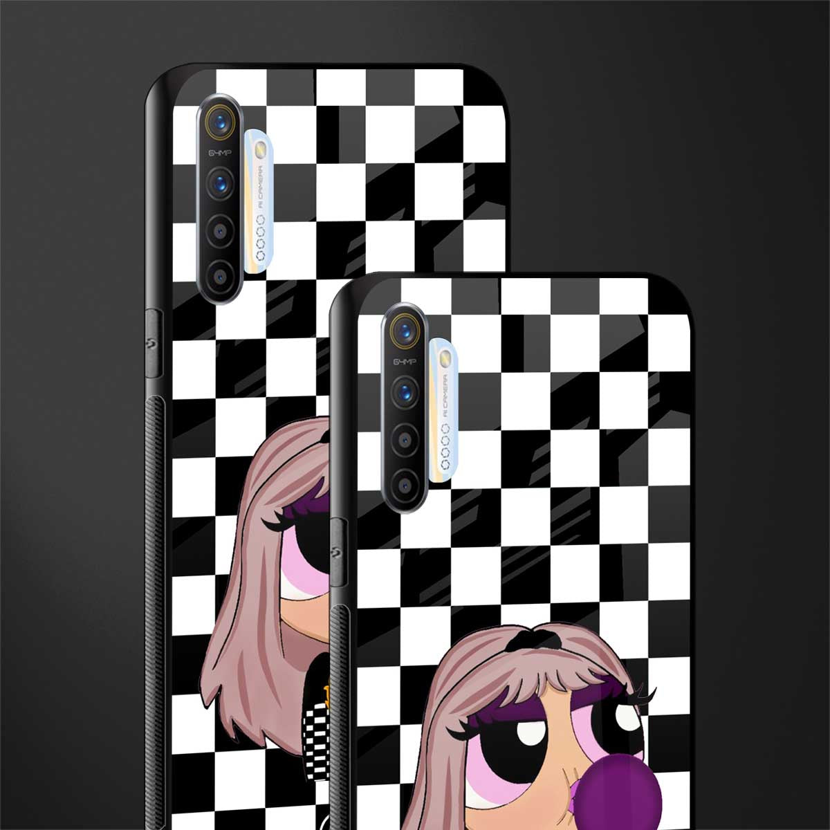 sassy chic powerpuff girls glass case for realme x2 image-2