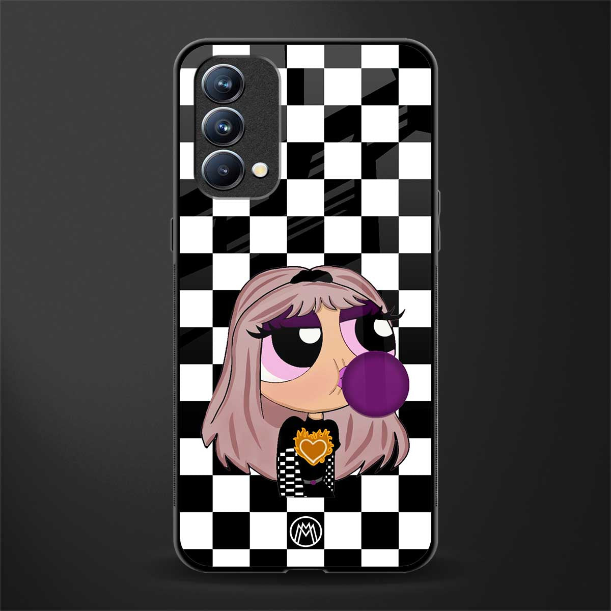 sassy chic powerpuff girls glass case for oppo f19s image