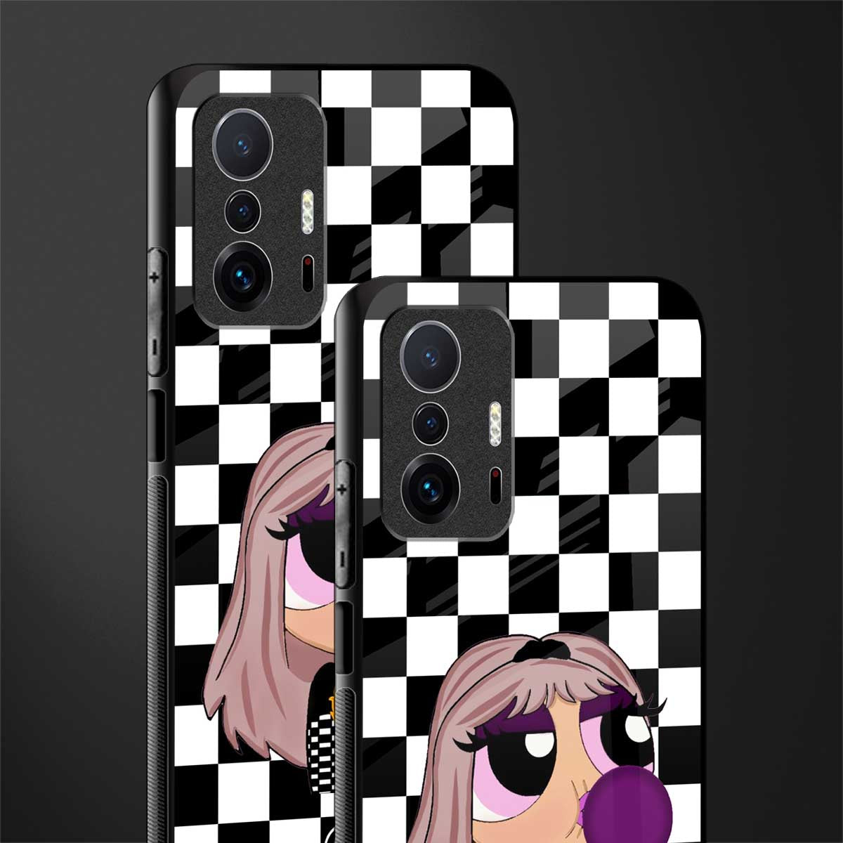 sassy chic powerpuff girls glass case for mi 11t pro 5g image-2