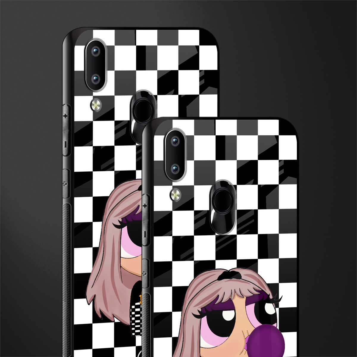 sassy chic powerpuff girls glass case for vivo y91 image-2