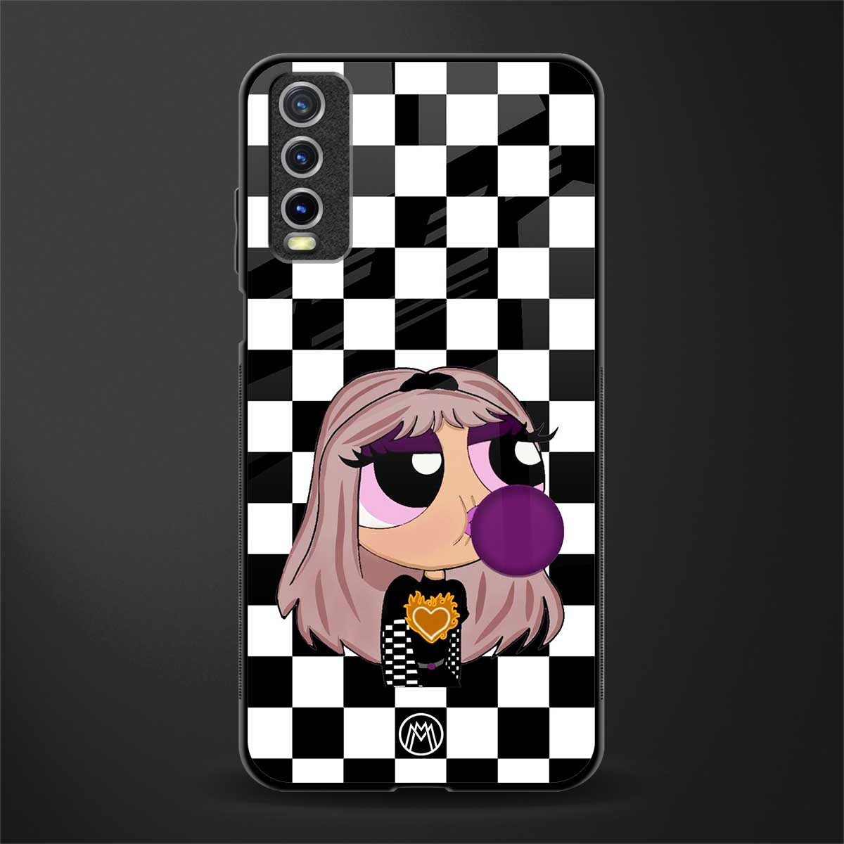 sassy chic powerpuff girls glass case for vivo y20 image