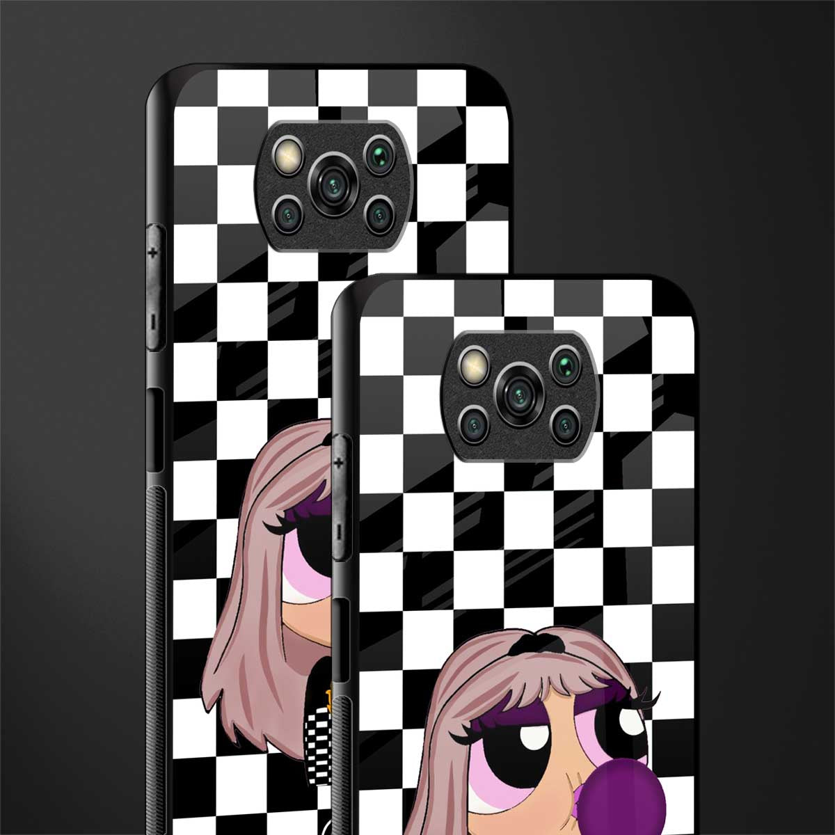 sassy chic powerpuff girls glass case for poco x3 pro image-2