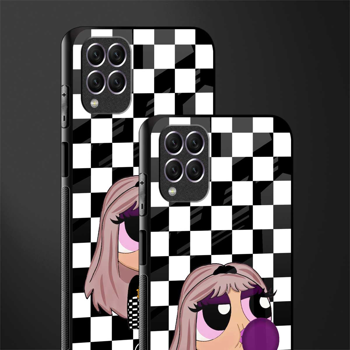 sassy chic powerpuff girls glass case for samsung galaxy f62 image-2
