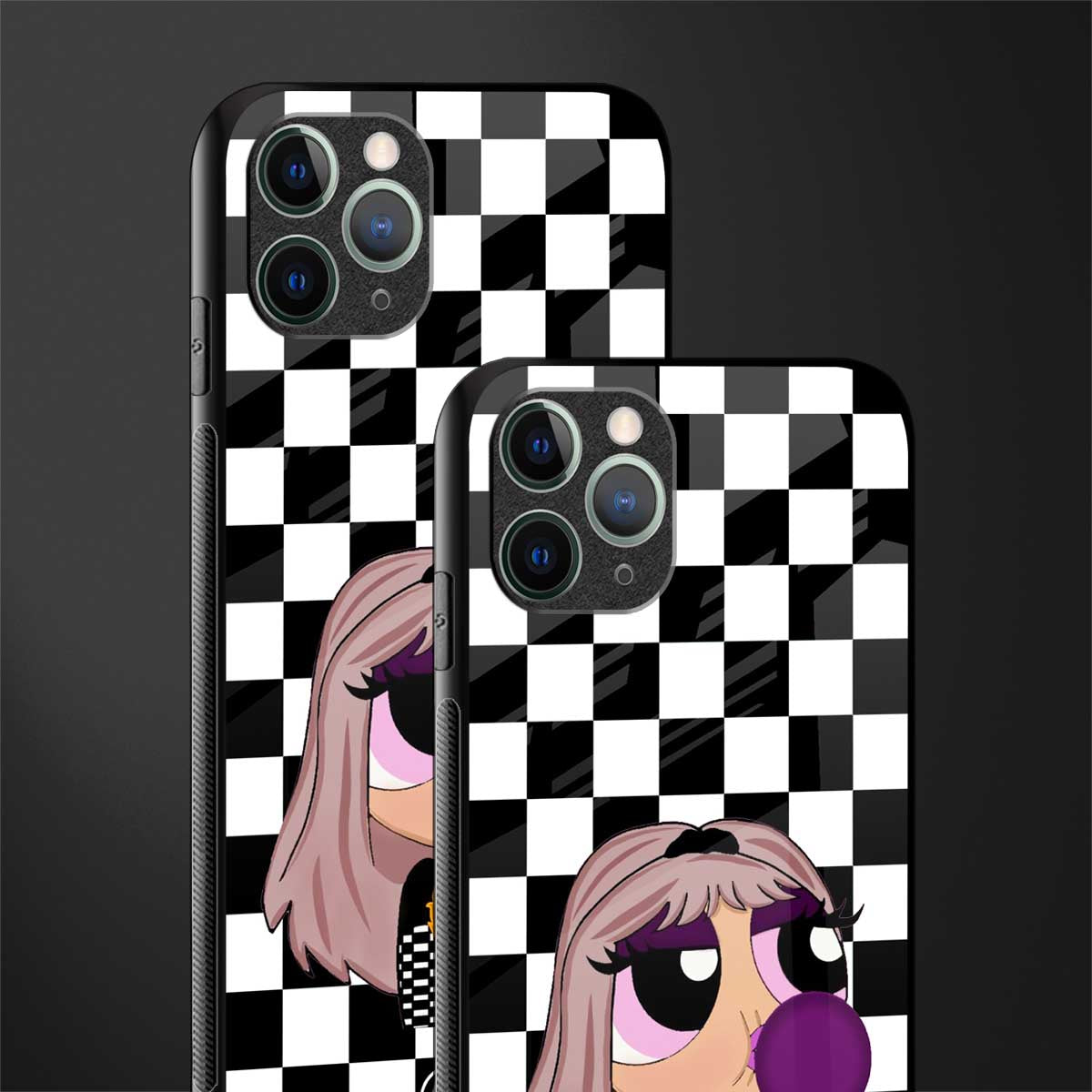sassy chic powerpuff girls glass case for iphone 11 pro image-2