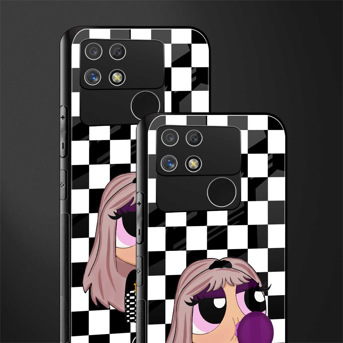 sassy chic powerpuff girls back phone cover | glass case for realme narzo 50a