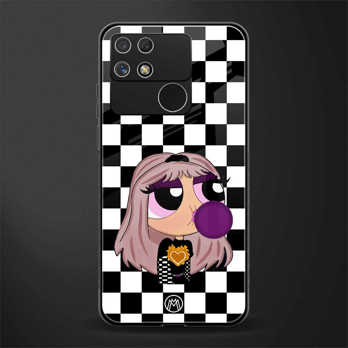 sassy chic powerpuff girls back phone cover | glass case for realme narzo 50a