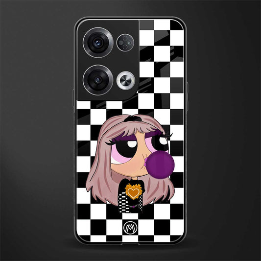 sassy chic powerpuff girls back phone cover | glass case for oppo reno 8