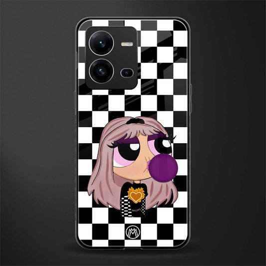 sassy chic powerpuff girls back phone cover | glass case for vivo v25-5g