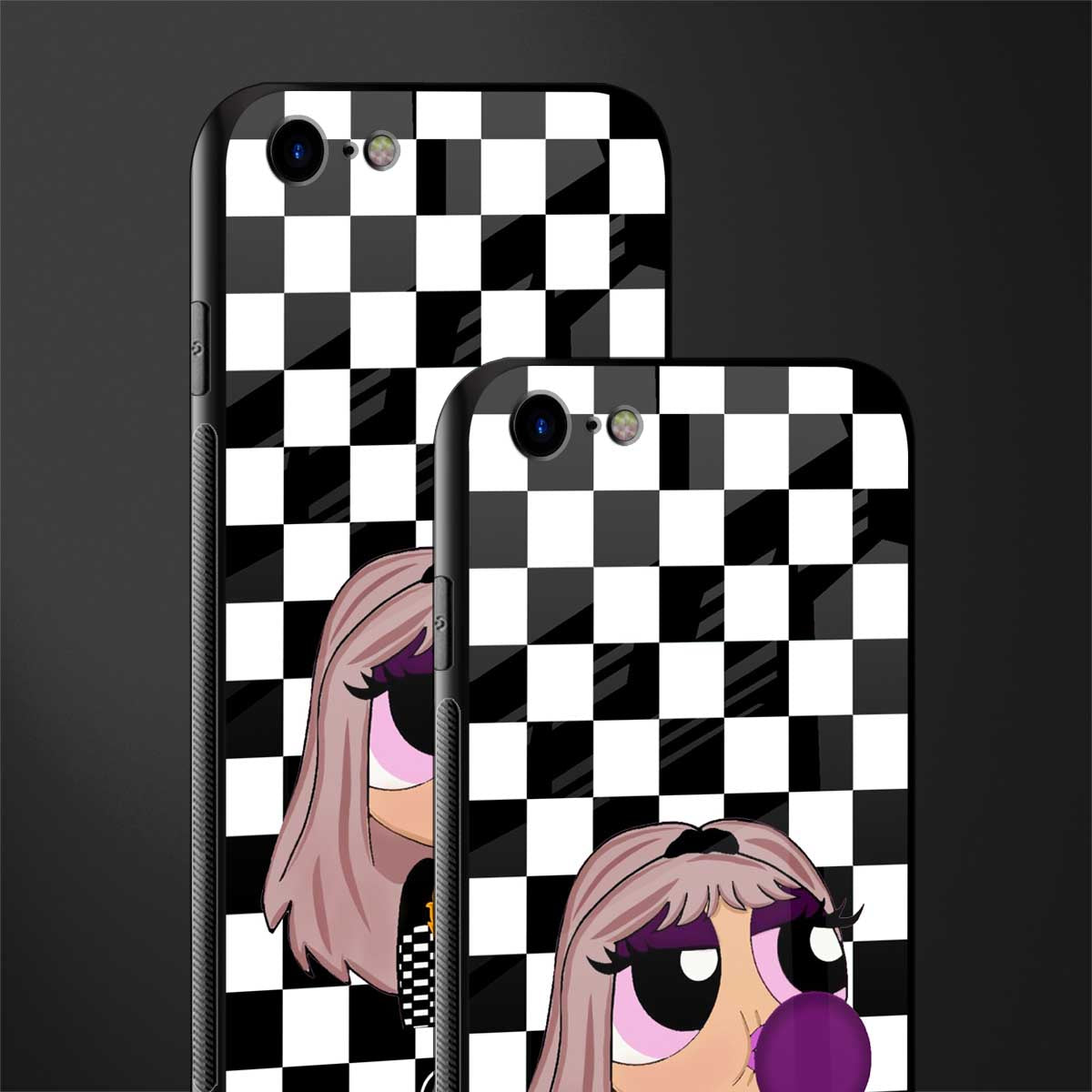 sassy chic powerpuff girls glass case for iphone se 2020 image-2