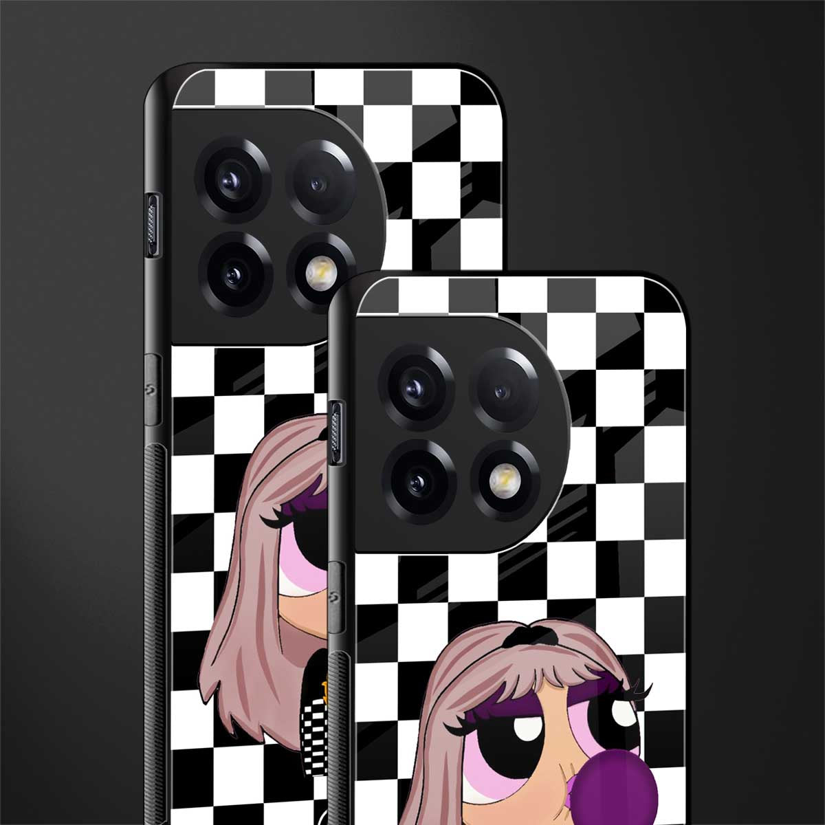 sassy chic powerpuff girls back phone cover | glass case for oneplus 11r