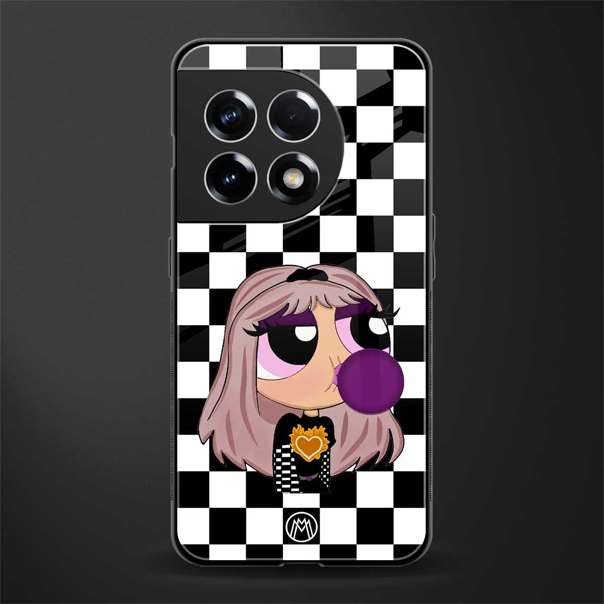 sassy chic powerpuff girls back phone cover | glass case for oneplus 11r