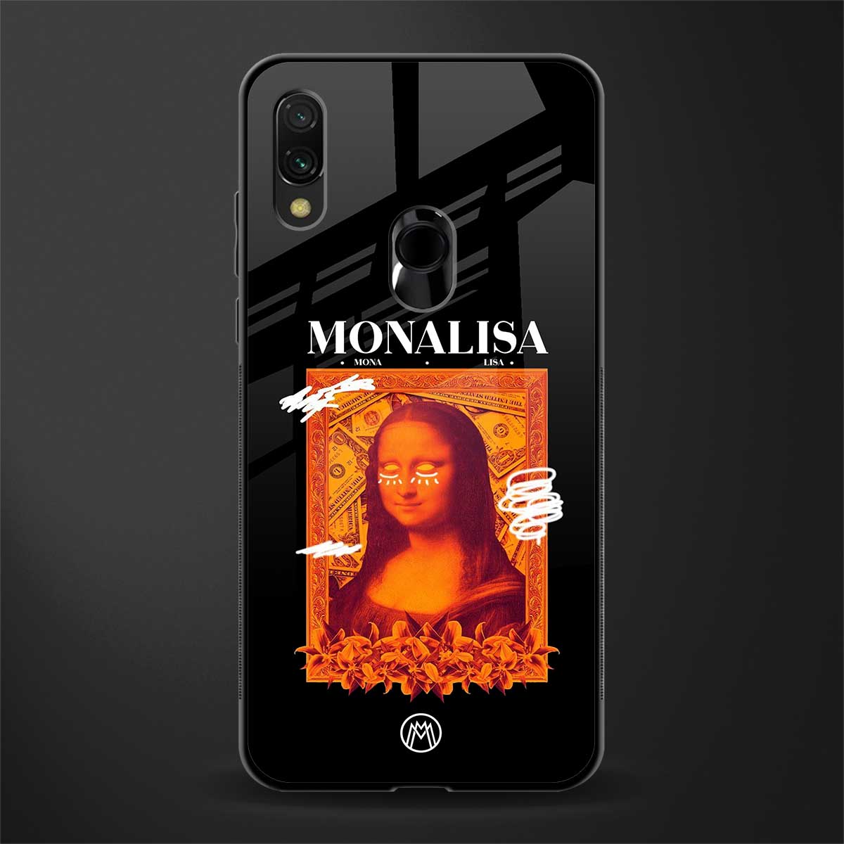sassy mona lisa glass case for redmi y3 image