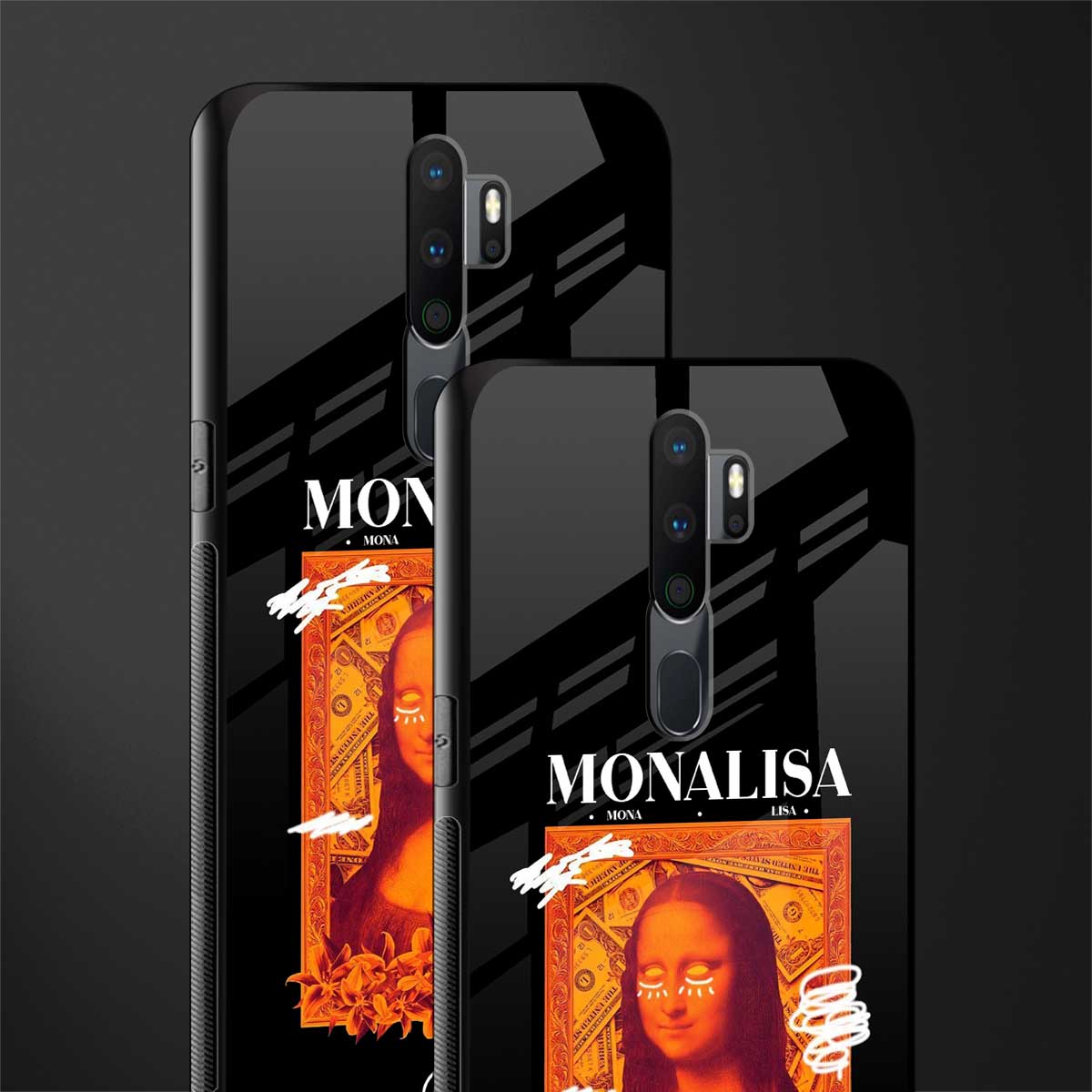 sassy mona lisa glass case for oppo a5 2020 image-2