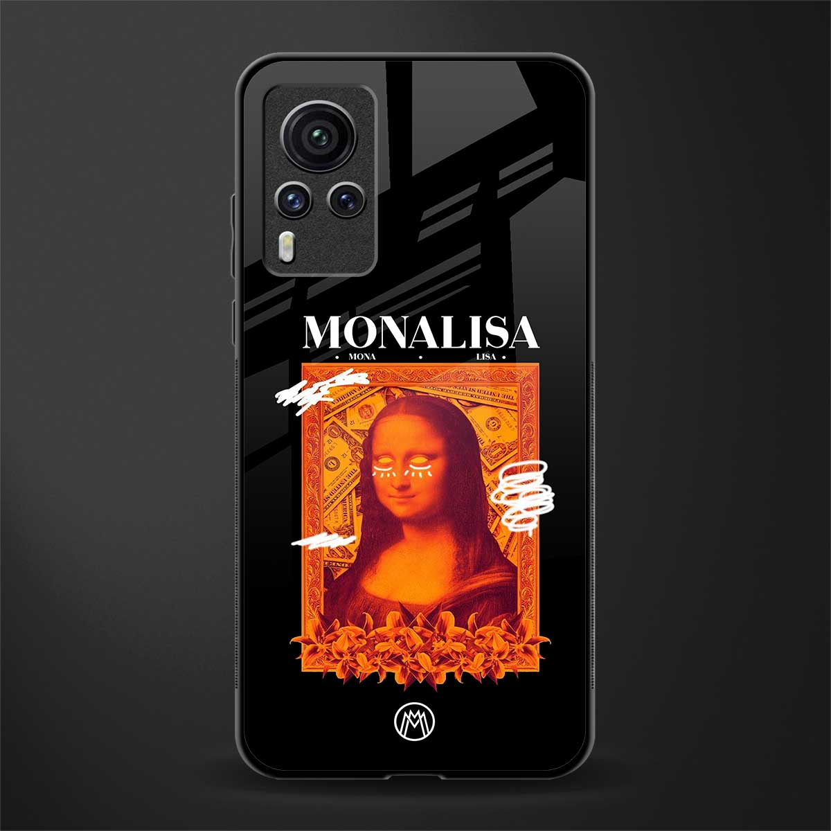 sassy mona lisa glass case for vivo x60 pro image