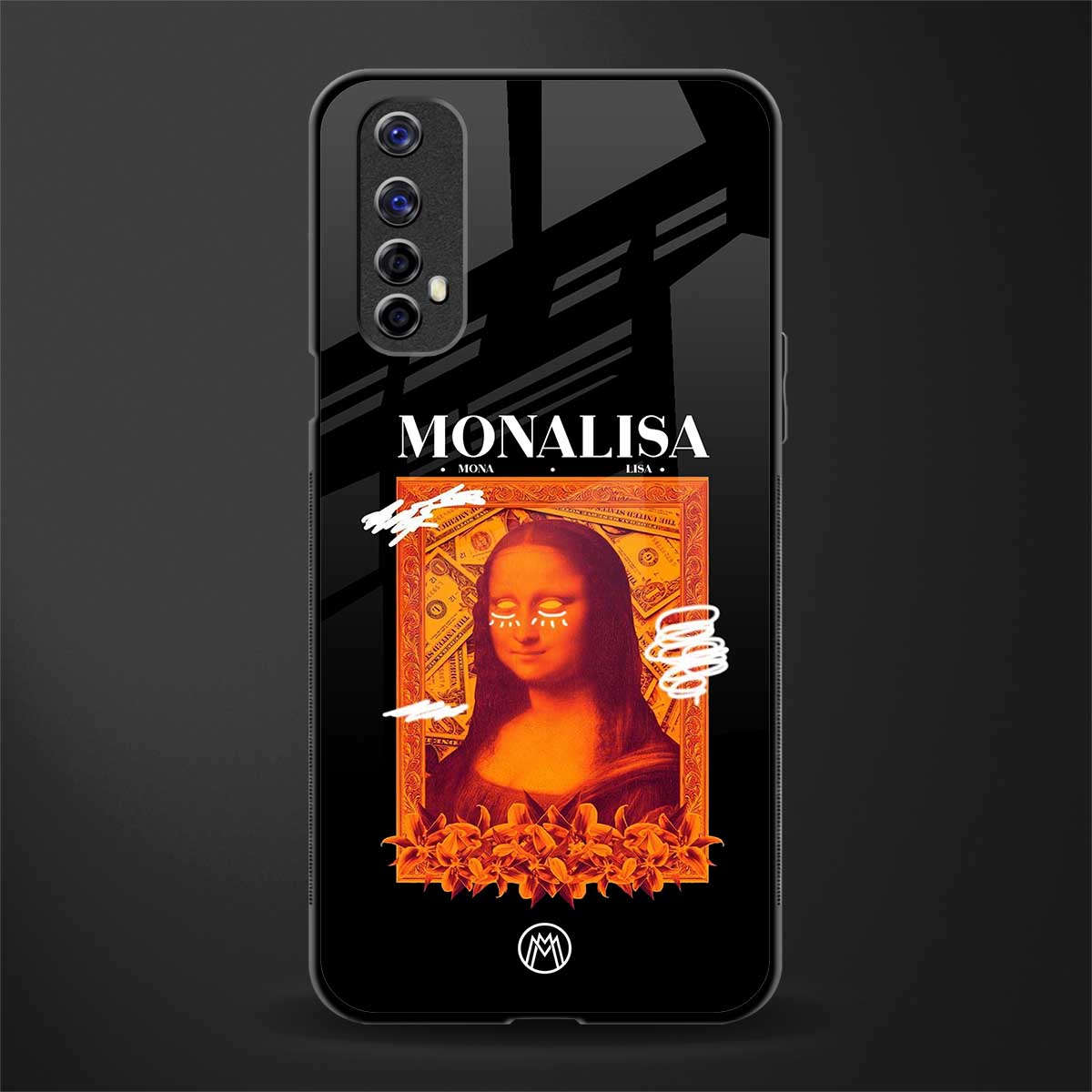 sassy mona lisa glass case for realme 7 image