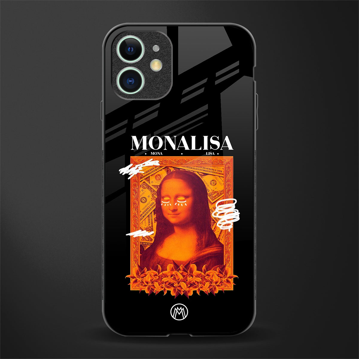 Sassy Mona Lisa Phone Case for iPhone 11 Glass Case Mymerchandize