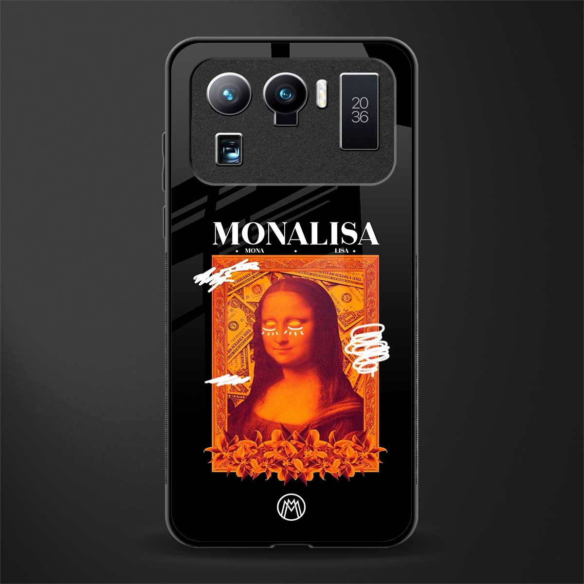 sassy mona lisa glass case for mi 11 ultra 5g image