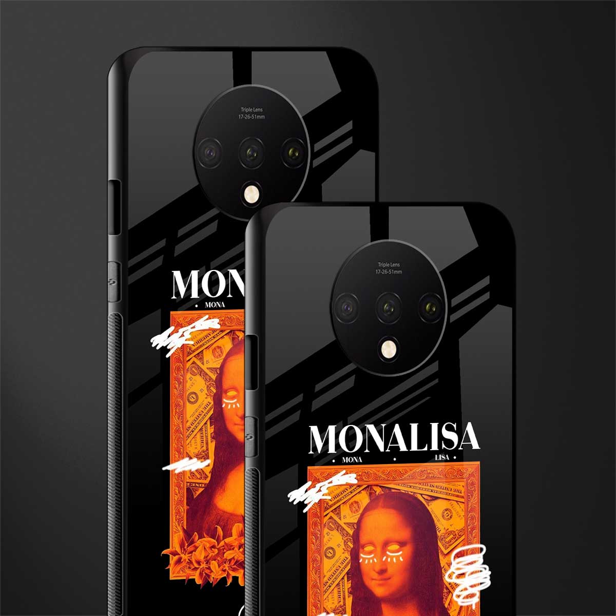 sassy mona lisa glass case for oneplus 7t image-2