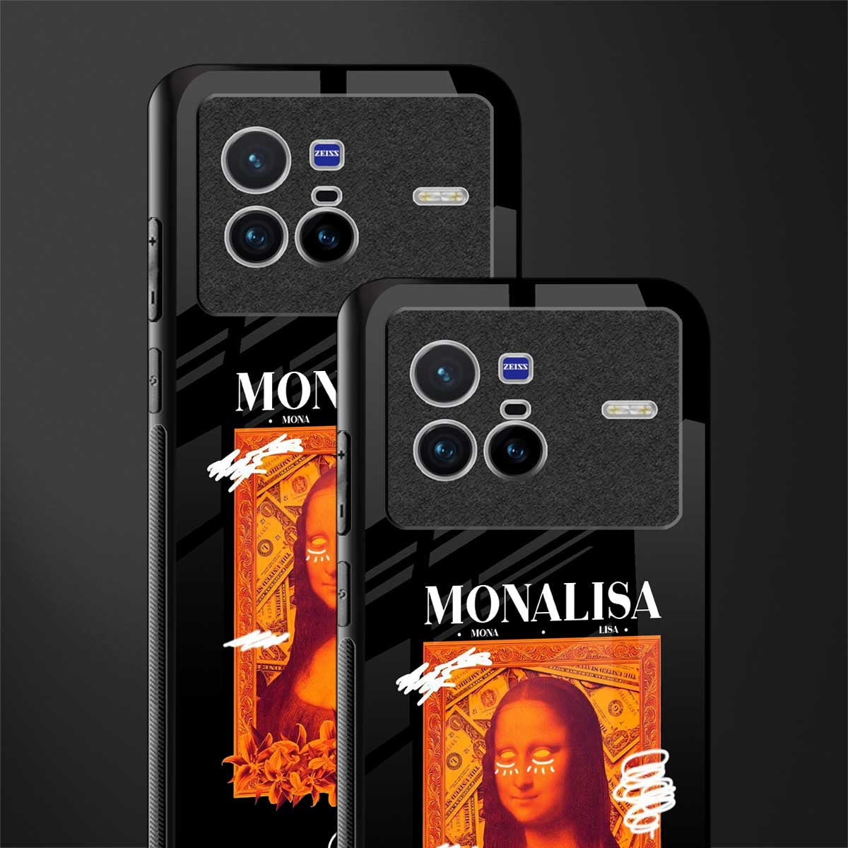 sassy mona lisa glass case for vivo x80 image-2