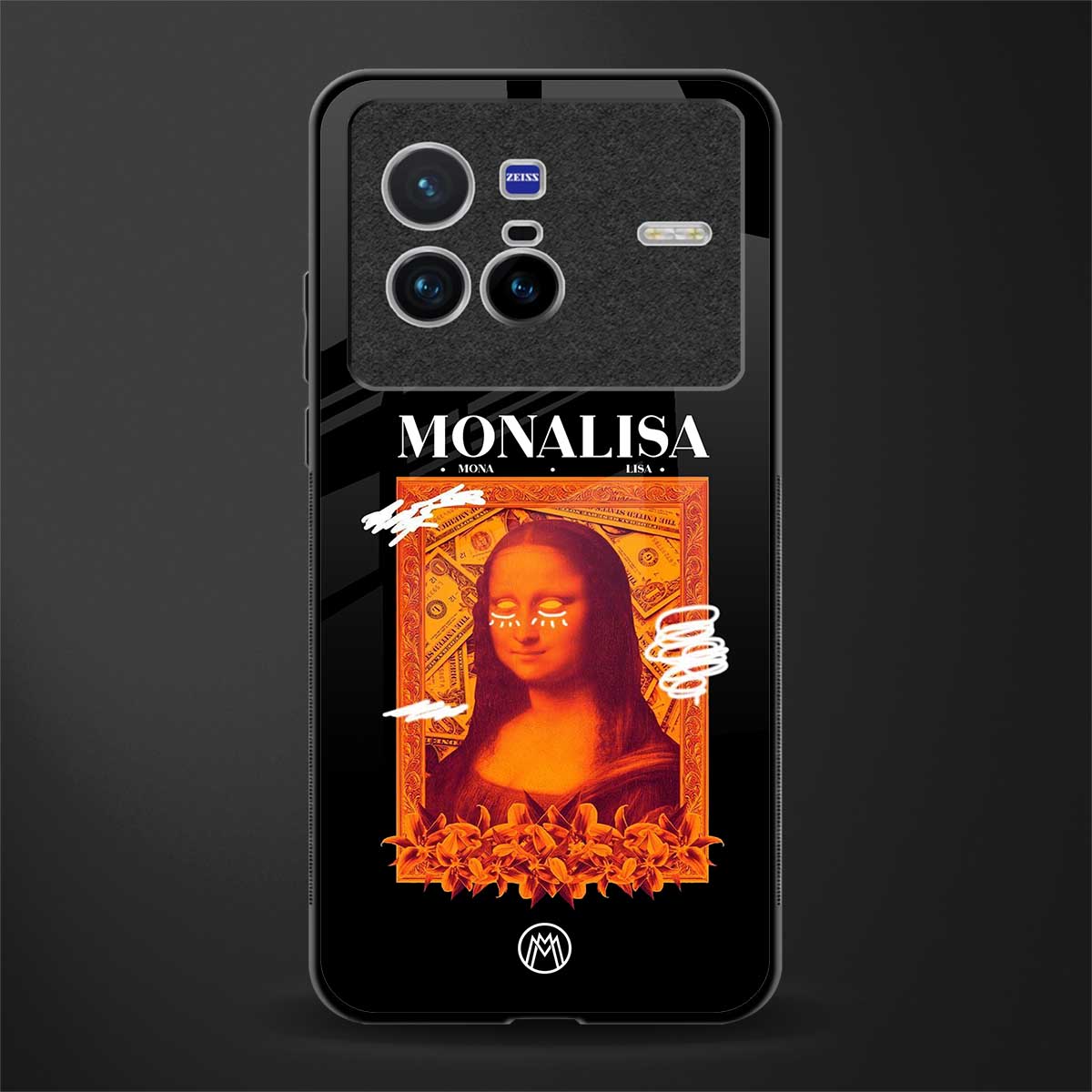 sassy mona lisa glass case for vivo x80 image