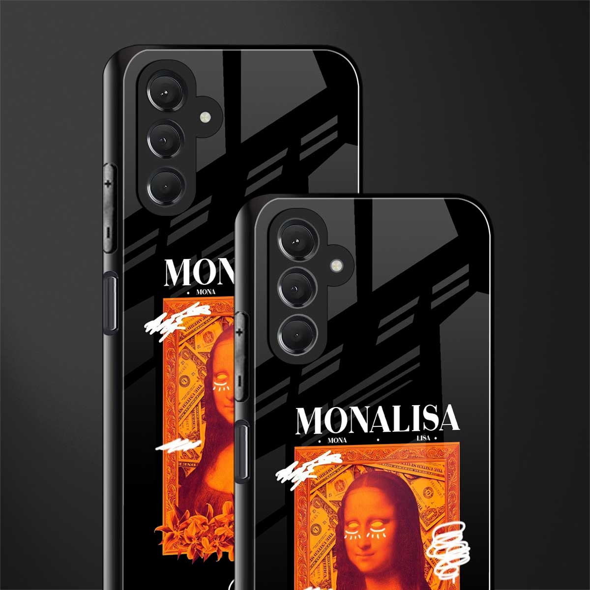 sassy mona lisa back phone cover | glass case for samsun galaxy a24 4g